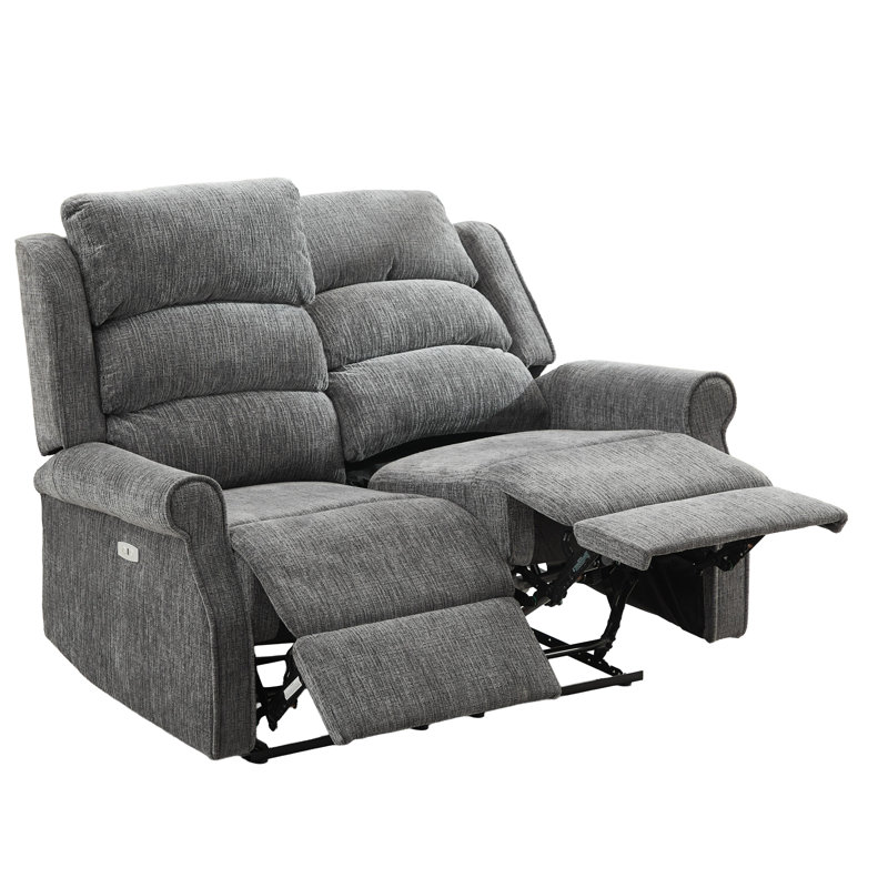 Constantino 2 Seater Electric Reclining Loveseat, Grey