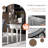 Roddey Glass Mirrored End Table