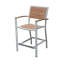 SoHo Teak Aluminum Outdoor Counter Height Arm Chair-66653131