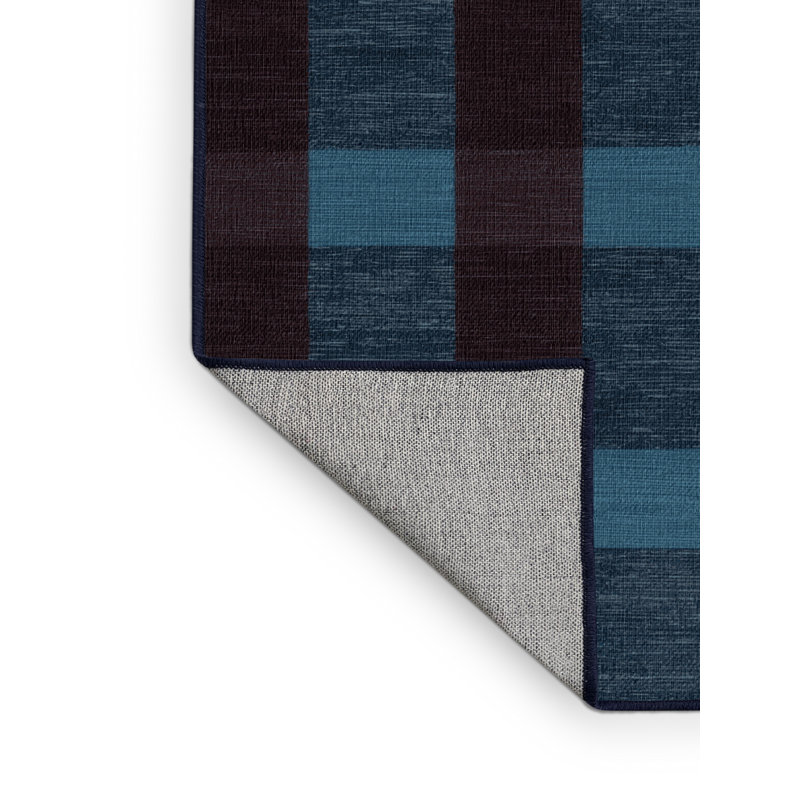 Tapis damier noir lavable à la machine