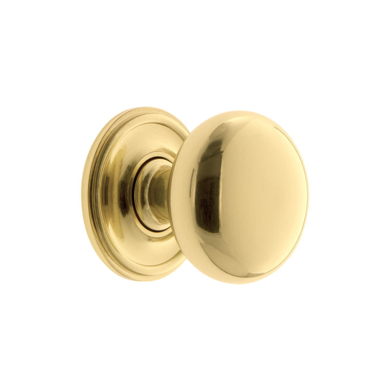 Fifth Avenue Round Knob, Polished Brass