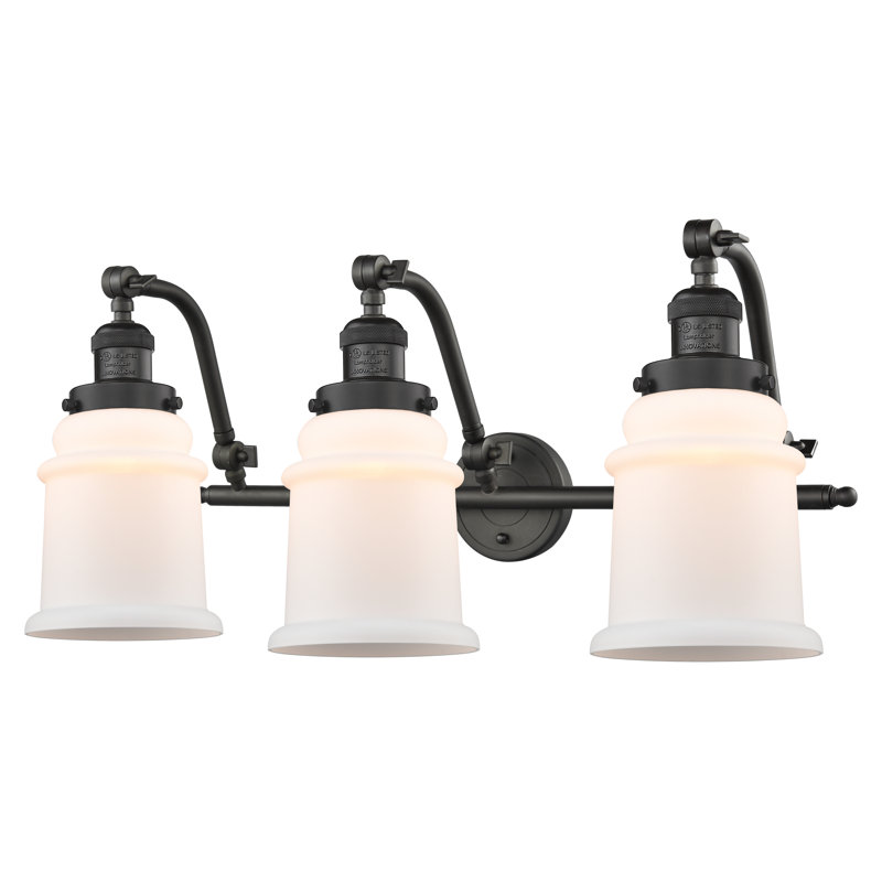 Éclairage pour salle de bain à 3 lumières à intensité variable Alexandira, Bronze huilé, Ampoule DEL 6 watts Vinage