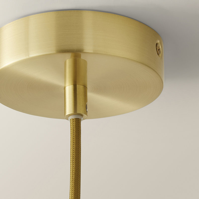 1 - Light Brushed Gold Pendant, No