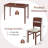 5 PCS Dining Table Set for 4 Farmhouse Wooden Table & 4 Upholstered Chairs