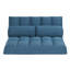Canapé-lit à 3 volets, matelas pliant avec 2 coussins, rembourrage en mousse haute densité bleu, tissu-1481366972