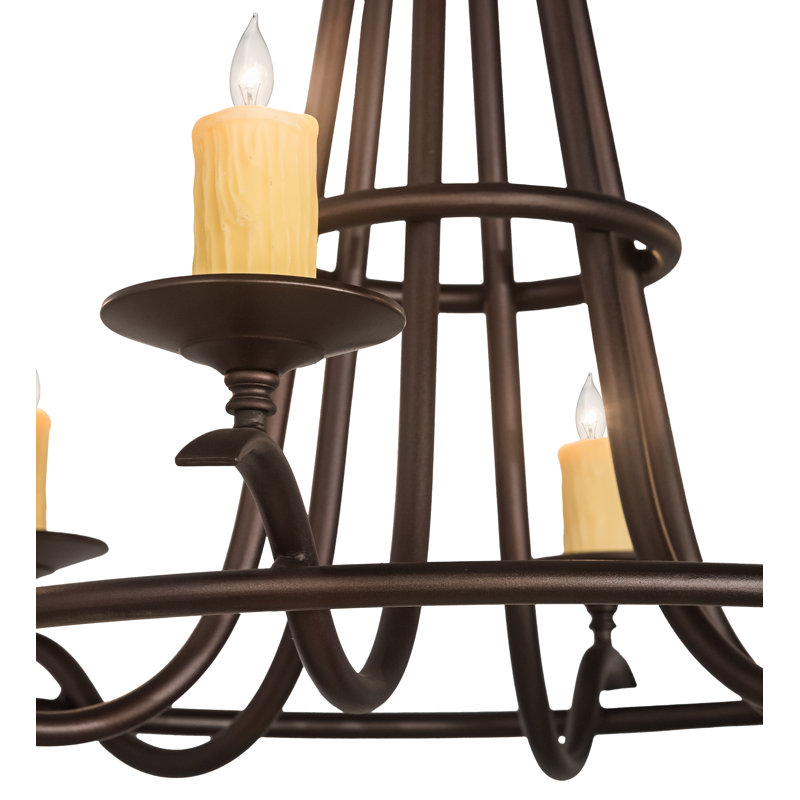 Octavia 6 - Light Wagon Wheel Chandelier