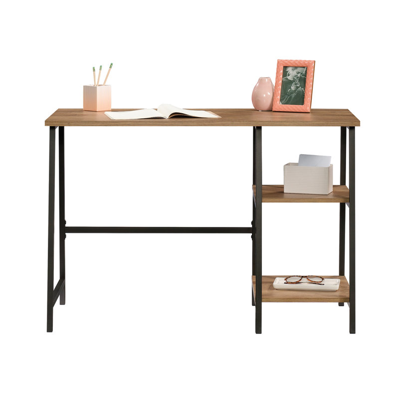 Steel Writing Desk, Sindoori Mango/Black
