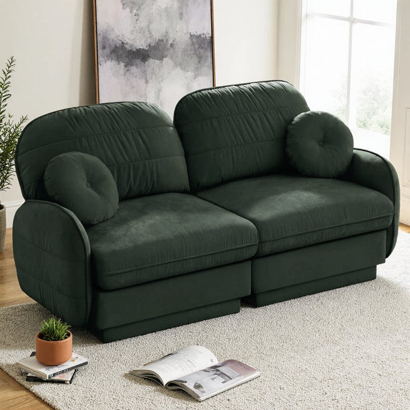 Canapé Chenille Cloud, Vert