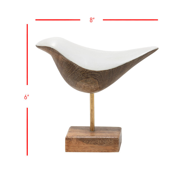 Multicolored Handcarved Mango Wood Bird Figurine