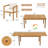 8 - Person Acacia Wood Patio Dining Set With Extendable Rectangular Table
