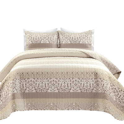 Boho Stripe Reversible Coverlet Set