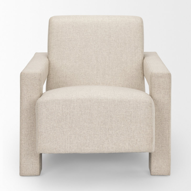 Fauteuil de 34,8 po de largeur, Crème, crème, Crème, crème