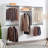 White Wall Mounted Wood Closet System
