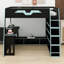 Functional Loft Bed System with Multi-Storage, Customizable RGB Lighting, and Desk with Variable Placement-1882867735