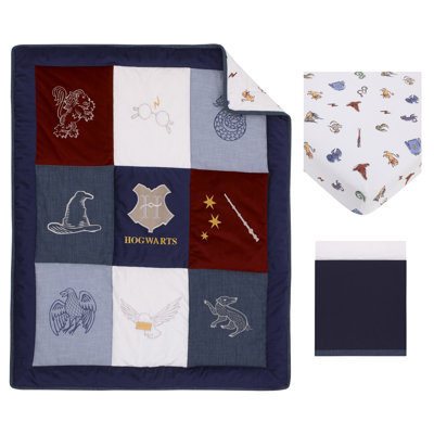 Harry Potter Welcome Little Wizard Infant Bedding 3 - Piece Organic Polyester Crib Bedding Set