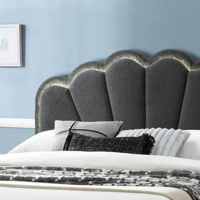 Bed with Lighted Headboard