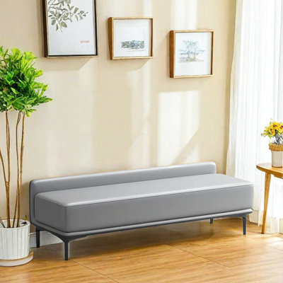 Banc de canapé triple en similicuir de salle à manger