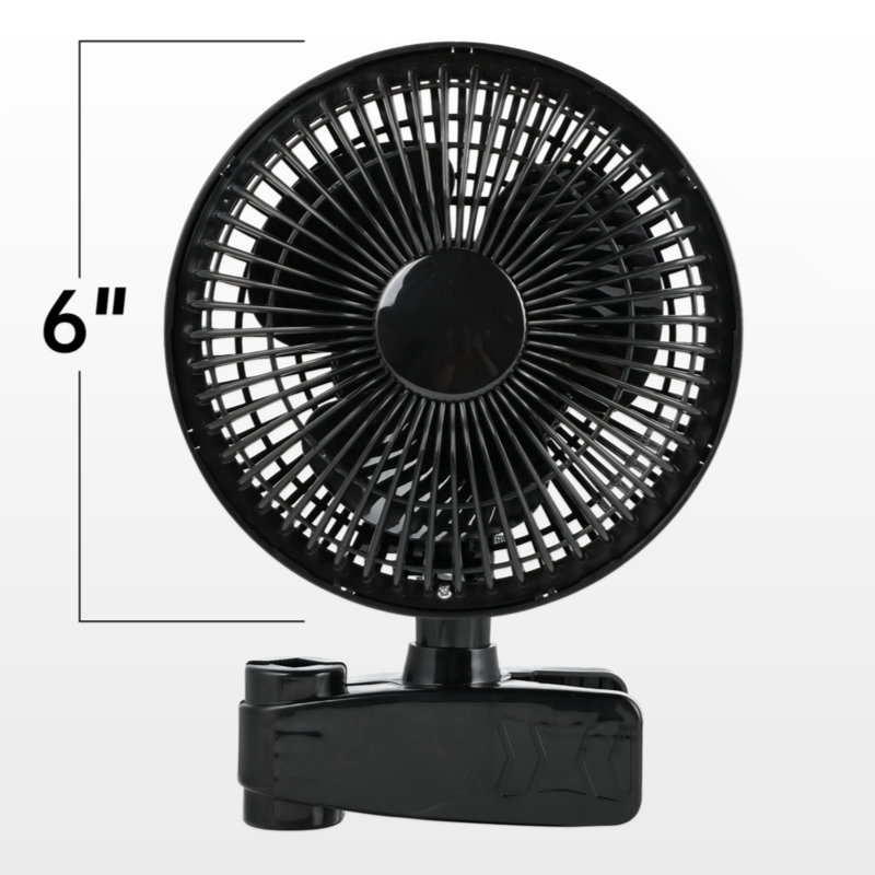 Ventilateur à pince 7,78 po Wenty, Noir