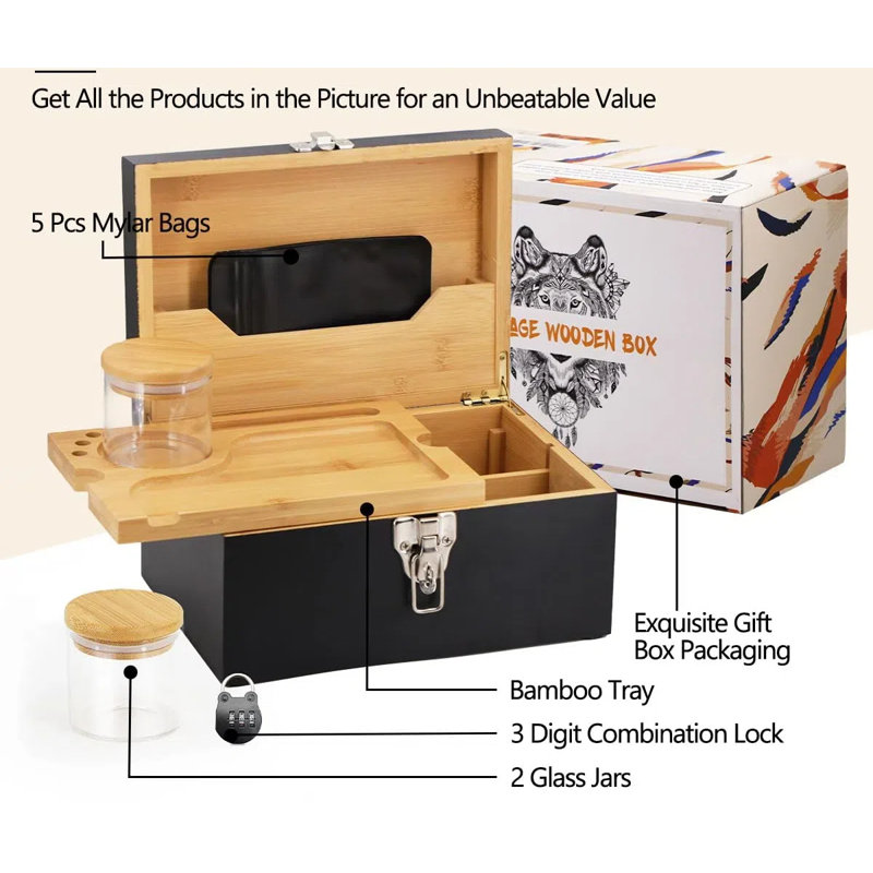 Merielle Decorative Box, Black