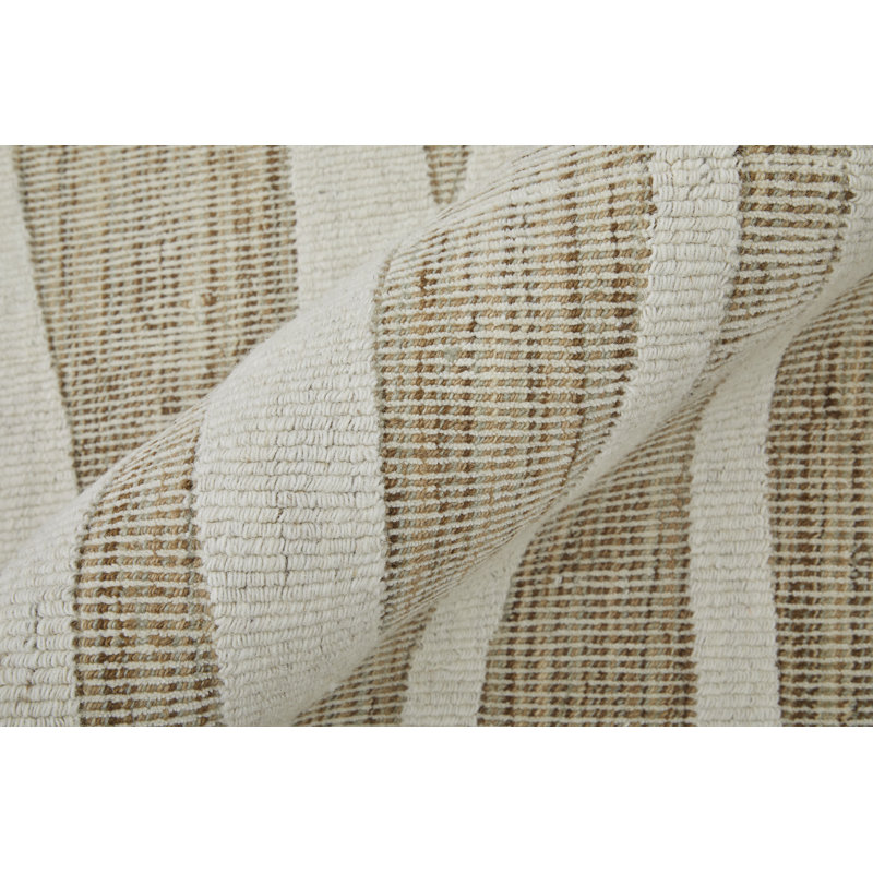 Peconic Modern Abstract, Tan/Ivory Area Rug, Rectangle 5' x 8'