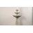 Jambi Handcrafted Outdoor Ceramic / Porcelain Floor Fountain with Lights