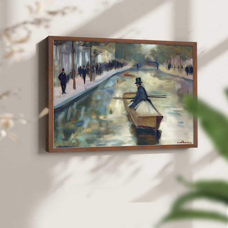 Nautical Series-XIX - Reproduction encadrée - Restickable, H 8 po x l 10 po, Noyer