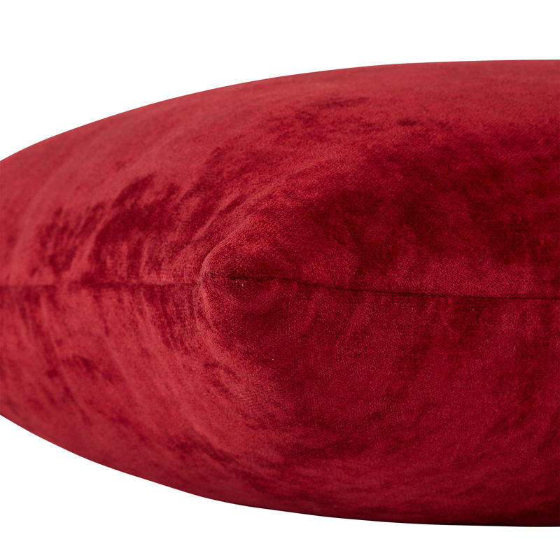  Coussin décoratif en velours de polyester, Rubis, Housse seulement