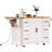 Rustic Rolling Kitchen Island with Drop Leaf, Power Outlet, and Ample Storage on 4 Wheels for Modern Kitchens-700758985