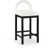 Cream Velvet Seat/Black Frame