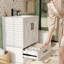 Meuble-lavabo moderne 24 po avec lavabo, tiroir simple et armoire de rangement à double porte 24 po-2048658935