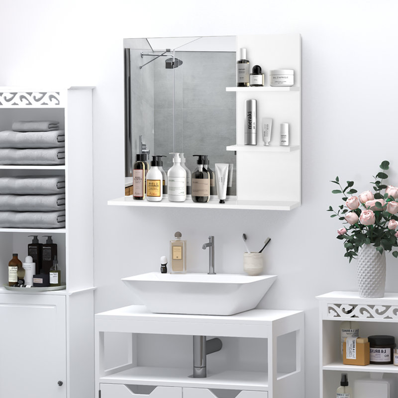 Wall Mirror with Shelves