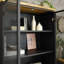 Aleane 195 cm H x 90 cm W Solid Wood and Steel Standard Bookcase