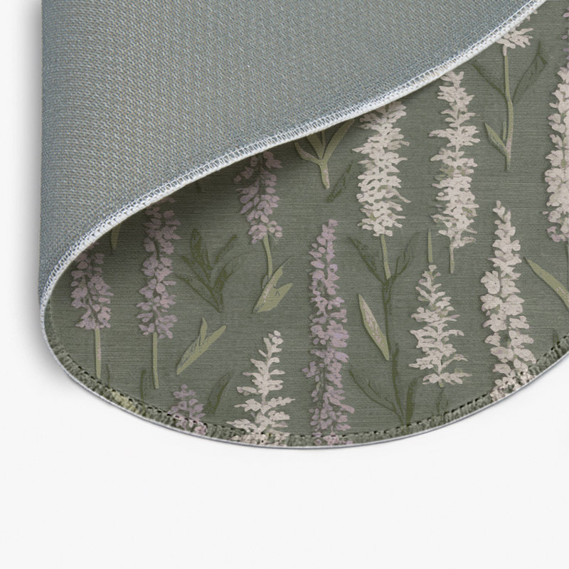 Tapis d'intérieur et d'extérieur brun Botanical, Rond 5 pi