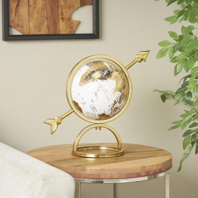 Globe terrestre en métal Mahairir