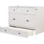Lit double brossé blanc avec de grands tiroirs et prises de courant. Profitez au maximum de votre espace. Support de poids de 450 lb Devant classique. Rangement pratique. Chargement facile. Matelas non inclus. Assemblage requis-1429341523-1429341522