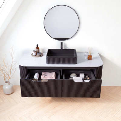 Ensemble de meuble-lavabo mural 48 po Carrara