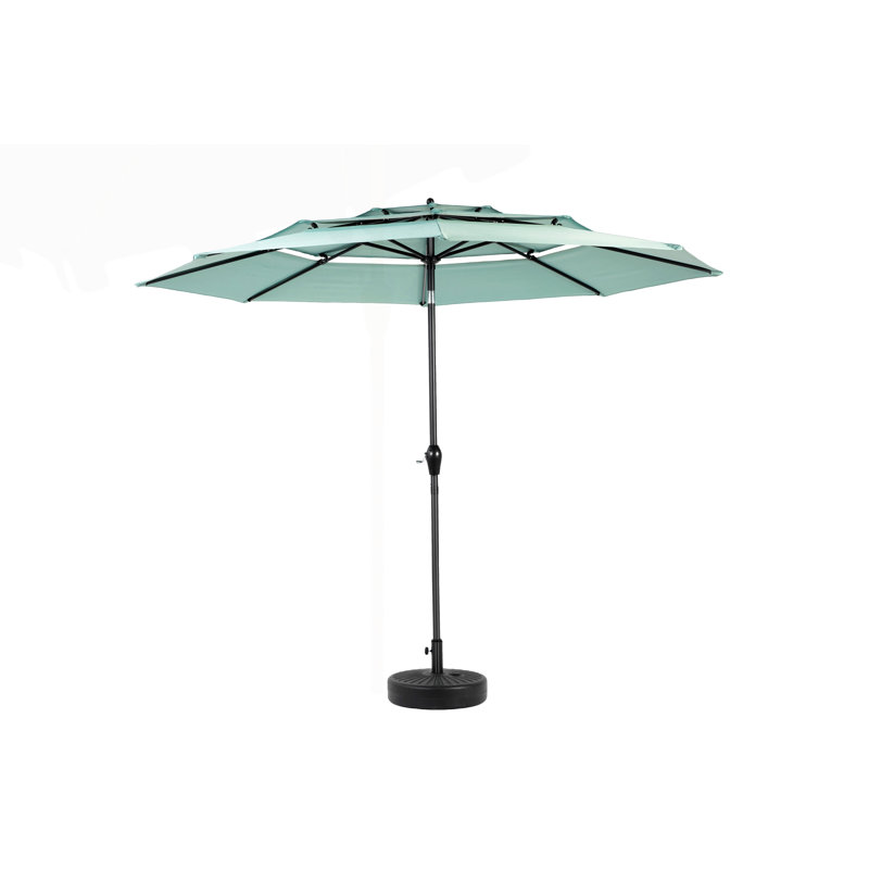 Parasol à 3 niveaux en aluminium, Vert clair