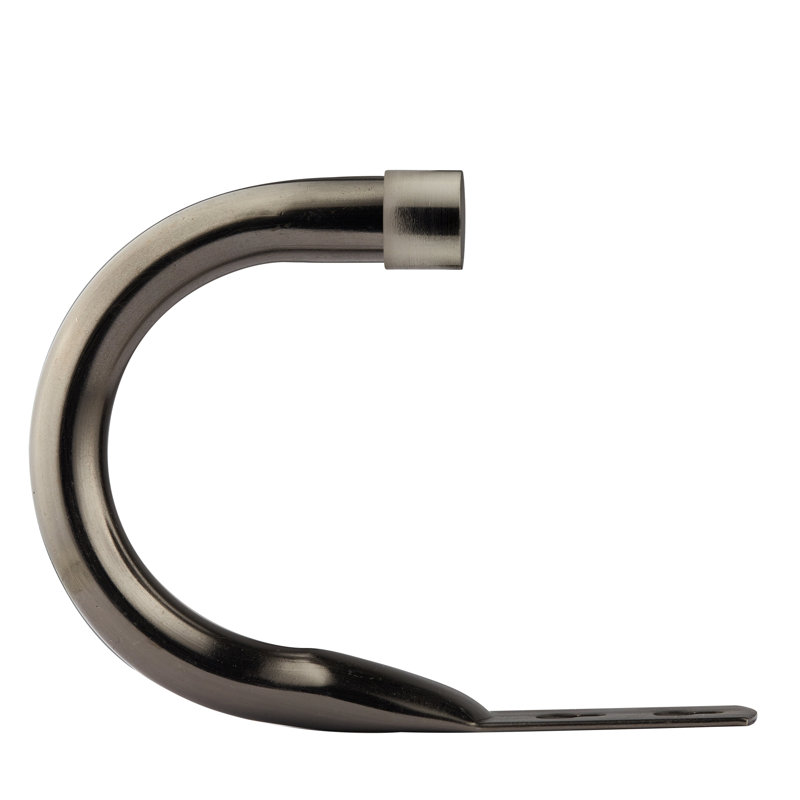 Full Stop Chrome 20cm Curtain Holdback, Black Silk
