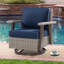 Chaise berçante d'extérieur en polyéthylène (PE) avec coussins Azalee-94397453