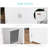 White Cat Litter Box Side Cabinet With Adjustable Partition And Large Tabletop Furniture Removable Easy Maintenance,