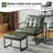 Buren Faux Leather Armchair with Ottoman-101040976