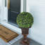 2 boules de topiaire de plante artificielle 12 po avec pot, boules artificielles en buis avec DEL-184169779