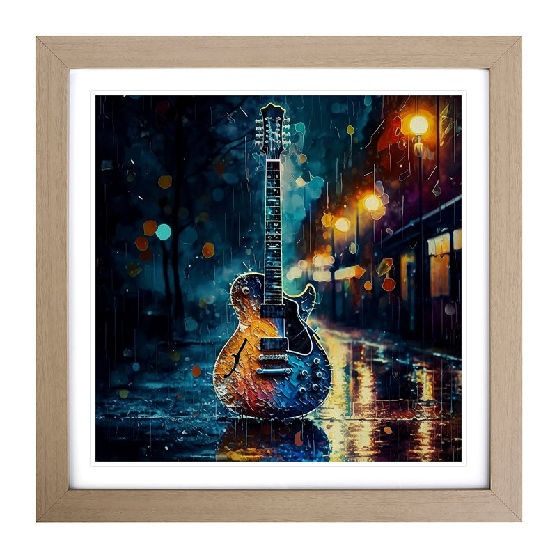 Single Picture Frame Print on Wood, Oak