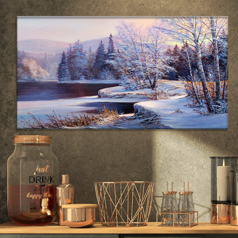 « christmas forest », impression, H 16 po x l 32 po x P 1 po, Toile tendue