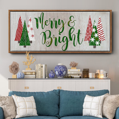 Merry & Bright - toile encadrée