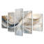 Vagues grises et blanches de l'introsection II - collage mural blanc - art mural moderne diamant
