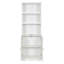 Bibliothèque à 3 tablettes ouvertes avec port et 1 porte en blanc rustique pour espace de rangement supplémentaire