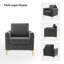 Fauteuil club en velours Gillette-107593884