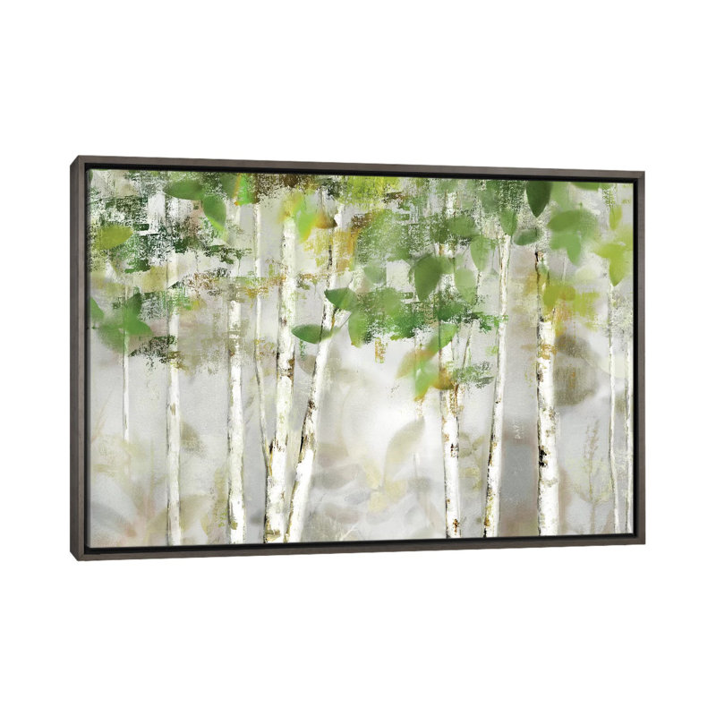 «Evergreen Forest» par Nan - impression, Cadre rustique foncé, H 18 po x l 26 po x P 1,5 po