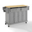 Chariot de cuisine en bois massif de 51,5 po avec roulettes verrouillables Ken-106102924